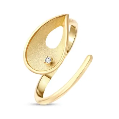 Inel DIAMOND CALA - aur galben 18k cu diamant 