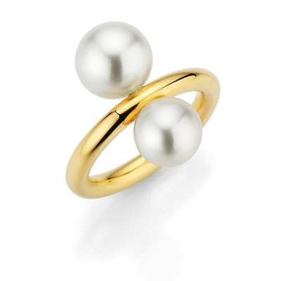 Inel nobil din aur 18k cu perle din Marea Sudului