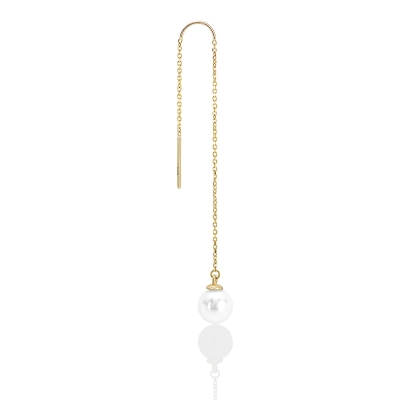 Pierce pendulum cu perla aur galben 18k