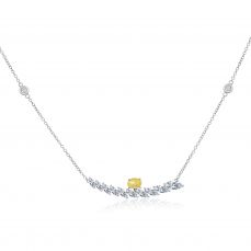 Colier Gia Marquise Diamonds cu diamant galben Oval FANCY YELLOW INTENSE