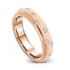 Inel Gia Essence aur roz 18k cu diamante incasetate