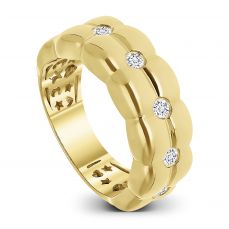 Inel Gia Essence aur galben 18k cu diamante